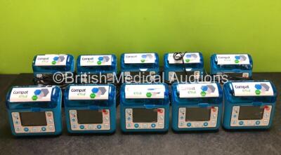 10 x Nestle Health Compat Ella Enteral Feeding Pumps with 5 x Power Supplies *SN N120106587 / N120106571 / N120106600 / N120106581 / N120106567 / N120106569 / N120106583 / N120106580 / N120106586 / N120106579*