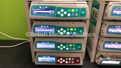 8 x B. Braun Infusomat Space Infusion Pumps with 2 x Space Station Docking Stations and 2 x Power Supplies (All Power Up) *SN 449062 / 449435 / 465315449295 / 465335 / 449421 / 465307 / 449304* - 3