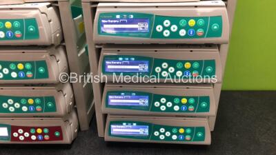 8 x B. Braun Infusomat Space Infusion Pumps with 2 x Space Station Docking Stations and 2 x Power Supplies (All Power Up) *SN 449062 / 449435 / 465315449295 / 465335 / 449421 / 465307 / 449304* - 4