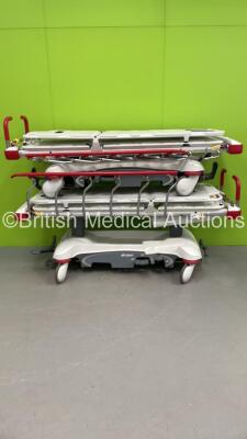 2 x Stryker 1105 Prime Series Patients Trolleys (Stock Photo Used)