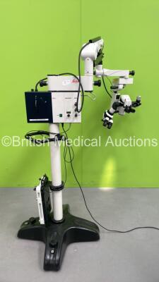 Leica M501 Dual Operated Surgical / Ophthalmic Microscope with 2 x Binoculars, 4 x Leica 10x/ 21 Eyepieces, Avi 50 with Sony 3CCD ExwaveHAD and Footswitch (Powers Up with Good Bulb)