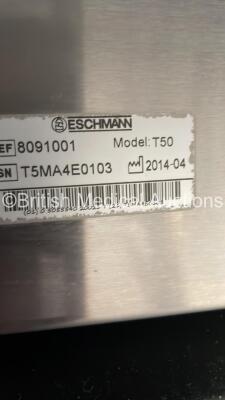 Eschmann T50 Electric Operating Table Ref 8091001 for Gynaecology and Lithotomy with Eschmann Controller * Complete * (Powers Up and Tested Working) * Mfd 2014 * - 5