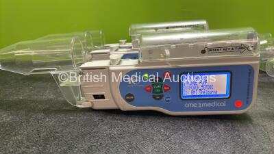 6 x CME Medical Ref 400-339S T PCA Pain Management Syringe Pumps (All Power Up, 1 with Error and 1 with Missing Cover-See Photos) *SN S03961, S04949, S03839, S04561, S03958, S40706* - 2