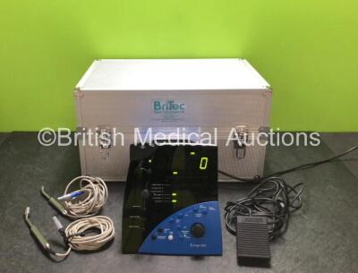 BriTec EuroRad EuroProbe Control Console with 2 x Handpieces and Footswitch in Carry Case (Powers Up) *SN 0843*