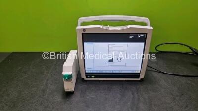 GE B450 Carescape Patient Monitor *Mfd 2015 (Powers Up, Missing Power Button and Light Cover See - Photos) with 1 x GE E-sCO-00 Gas module with D - Fend Pro+ Water Trap *Mfd 2020*