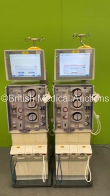 2 x Fresenius Medical Care 5008 Cordiax Dialysis Machines with 2 x Power Supplies - Software Version 4.57 - Running Hours 27543 / 28547 *Mfd Both 2015 (Both Power Up) *5VEAEX20 / 5VEAEX67*