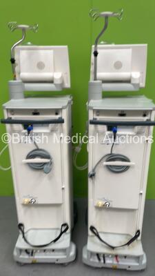 2 x Fresenius Medical Care 5008 Cordiax Dialysis Machines with 2 x Power Supplies - Software Version 4.57 - Running Hours 27543 / 28547 *Mfd Both 2015 (Both Power Up) *5VEAEX20 / 5VEAEX67* - 5