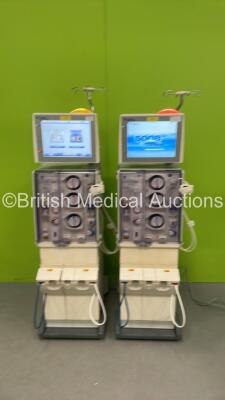 2 x Fresenius Medical Care 5008 Cordiax Dialysis Machines with 2 x Power Supplies - Software Version 4.57 - Running Hours 28391 / 25142 *Mfd Both 2015 (Both Power Up) *5VEAEX65 / 5VEAEX64*