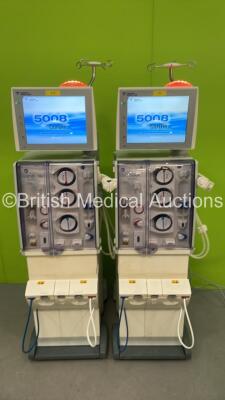 2 x Fresenius Medical Care 5008 Cordiax Dialysis Machines with 2 x Power Supplies - Software Version 4.57 - Running Hours 23351 / 23934 *Mfd Both 2015 (Both Power Up) *5VEAEX63 / 5VEAEX68*