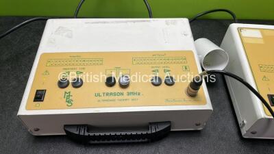 2 x MES Ultrasound Therapy Units (Both Power Up, 1 with Loose Buttons-See Photos) *SN 484650, 485856* - 2