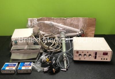 Mixed Lot Including 1 x Bioclinique Blend 803 Unit2 x Tash 51100 Scatir Switch Uits, 1 x Siemens Footswitch, 1 x DeMe Tec Power Supply, 1 x Drager MP00690-01 Arm and 1 x Unknown Mounting Arm