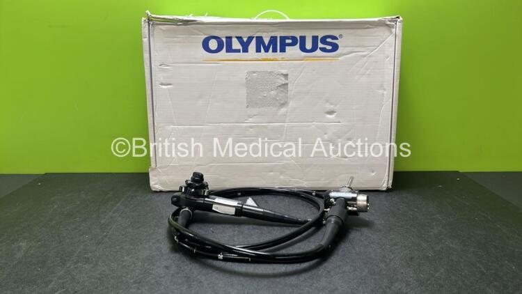 Olympus GIF-1T240 Video Gastroscope in Case - Engineer's Report : Optical System - No Fault Found, Angulation - No Fault Found, Insertion Tube - Minor Kinks Present, Light Transmission - No Fault Found, Channels - No Fault Found, Leak Check - No Fault Fou