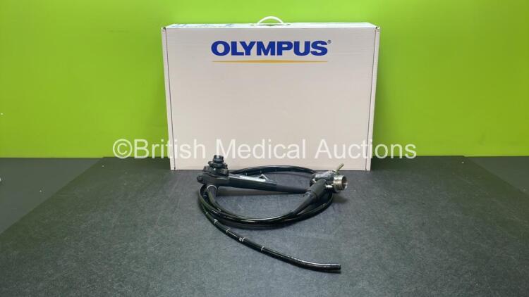 Olympus GIF-H260 Video Gastroscope in Case - Engineer's Report : Optical System - No Fault Found, Angulation - No Fault Found, Insertion Tube - Bending Section Rubber Leaking, Light Transmission - No Fault Found, Channels - No Fault Found, Leak Check - Be