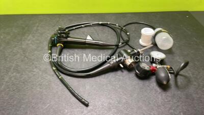 Olympus GIF-100 Video Gastroscope with Leak Tester, Water Bottle and Waterproof Cap in Case - Engineer's Report : Optical System - No Fault Found, Angulation- No Fault Found, Insertion Tube - No Fault Found, Light Transmission - No Fault Found, Channels - - 2