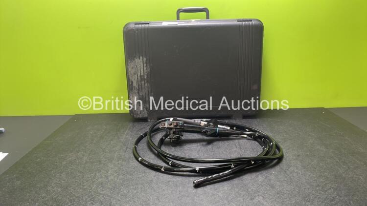 Olympus GIF-100 3 Meter Conversion Equine Video Gastroscope in Case - Engineer's Report : Optical System - No Fault Found, Angulation- No Fault Found, Insertion Tube - No Fault Found, Light Transmission - No Fault Found, Channels - No Fault Found, Leak Ch