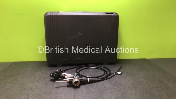 Olympus CYF-240 Video Cystoscope in Case - Engineer's Report : Optical System - No Fault Found, Angulation - No Fault Found, Insertion Tube - Minor Crush and Kink Marks Present, Light Transmission - No Fault Found, Channels - No Fault Found, Leak Check -