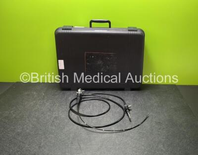 Olympus LF-2 Laryngoscope in Carry Case - Engineer's Report : Optical System - Fluid Stain, Angulation - No Fault Found, Insertion Tube - No Fault Found, Light Transmission - 20%, Channels - No Fault Found, Leak Check - No Fault Found *SN 2301802* *Mfd 20