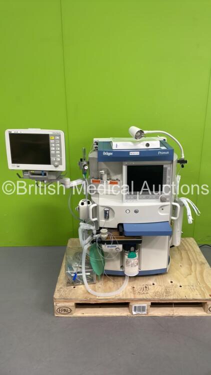 Drager Primus Anaesthesia Machine Ref 8603800-22 with Drager Infinity Delta Monitor and Hoses (No Power - 3 Pin Power Supply) *S/N ARWA-0027*