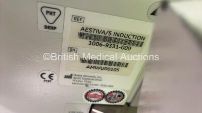 Datex-Ohmeda Aestiva/5 Wall Mounted Induction Anaesthesia Machine with Wall Mount (Stock Photo Used) *S/N AMWU00105* - 7