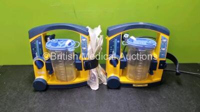 2 x LSU Laerdal Suction Unit with 2 x Suction Cups 2 x Batteries and Hoses (Both Power Up)