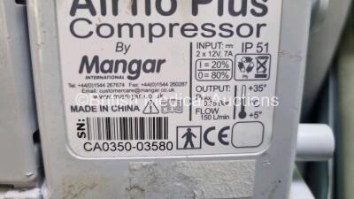 Job Lot Including 7 x Mangar Camel & Elk Airflo Plus Compressors, with 7 x Battery Packs, 3 x Mangar ELK Emergency Lifting Cushions with 3 x Controllers and 6 x Mangar ELK Stretcher Bars *cage* - 5