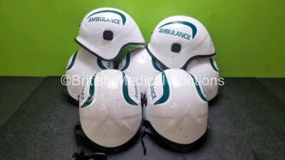 7 x Ambulance / Paramedic Safety Helmets *cage*