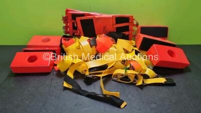 Job Lot Ambulance Accessories Including Safety Straps, 6 x Foams and 3 x Boundtree Medical Immobilizers