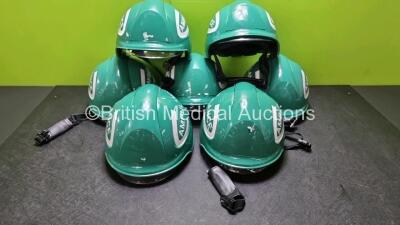 5 x Ambulance / Paramedic Safety Helmets