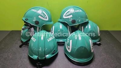 7 x Ambulance / Paramedic Safety Helmets *cage*