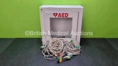 Job Lot Including 1 x Cardiac Science Defibrillator Case and 5 x 3 Lead ECG Leads