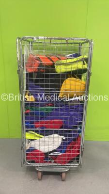 Cage of Mixed Ambulance Equipment Including Bags, Splints and Straps (Cage Not Included)