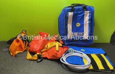 Mixed Lot Including 1 x Carry Bag, 1 x N20 Hose with Valve, 1 x Leg Splint and 5 x Straps