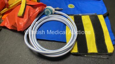 Mixed Lot Including 1 x Carry Bag, 1 x N20 Hose with Valve, 1 x Leg Splint and 5 x Straps - 4