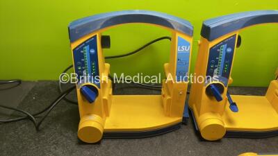 Job Lot Including 3 x Laerdal LSU Suction Units (All Power Up with Damage-See Photos) 1 x Laerdal Compact Suction Unit 4 (Untested Due to Missing Power Supply) - 2