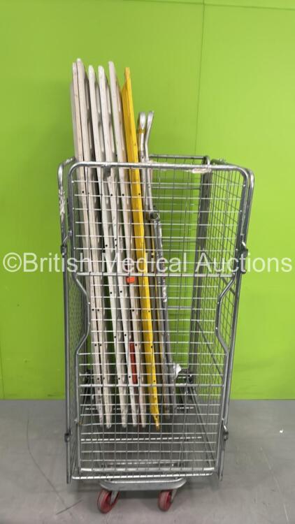 6 x Spinal Boards and 2 x Ferno Aluminium Scoop Stretchers (Cage Not Included)