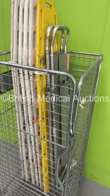 6 x Spinal Boards and 2 x Ferno Aluminium Scoop Stretchers (Cage Not Included) - 3