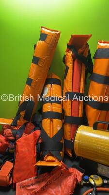 Mixed Lot Including 3 x Leg Splints, 1 x Master Model BLP 10 KW M Gas Fired Heater (Powers Up) and Long Board Clips / Straps - 4