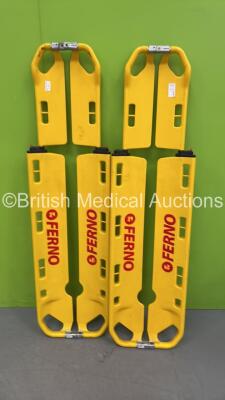 2 x Ferno EXL Scoop Stretchers (1 x Missing / Damaged Top Locking Mech - See Pictures)