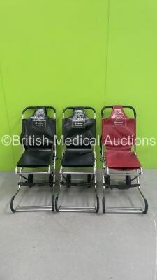 3 x Ferno Compact Evacuation Chairs *S/N CC002360 / CC012674*