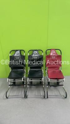 3 x Ferno Compact Evacuation Chairs *S/N CC002360 / CC012674* - 2