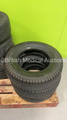 4 x spare wheels with tyres (1x 14", 1 x 15", 2 x 16") and 6 x Michelin Agilis 205/75/16 tyres with good tread (3 in picture, 6 in total) - 4