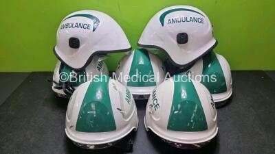 7 x Ambulance / Paramedic Safety Helmets *cage*