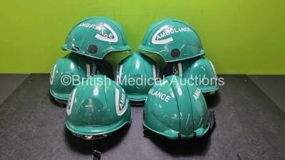 7 x Ambulance / Paramedic Safety Helmets *cage*