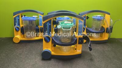 4 x Laerdal LSU Suction Units with 4 x Cups (All Power Up) *SN 78481757589, 78100328565, 78391472815, 78271469700*