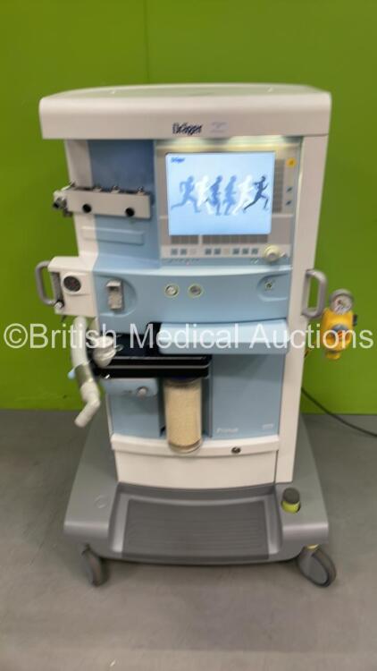 Drager Primus Infinity empowered Anaesthesia Machine Software Version 4.50.00 Operating Hours - Mixer 510 Ventilator 95 with Bellows, Absorber and Hoses (Powers Up) *S/N ASFB-0126*