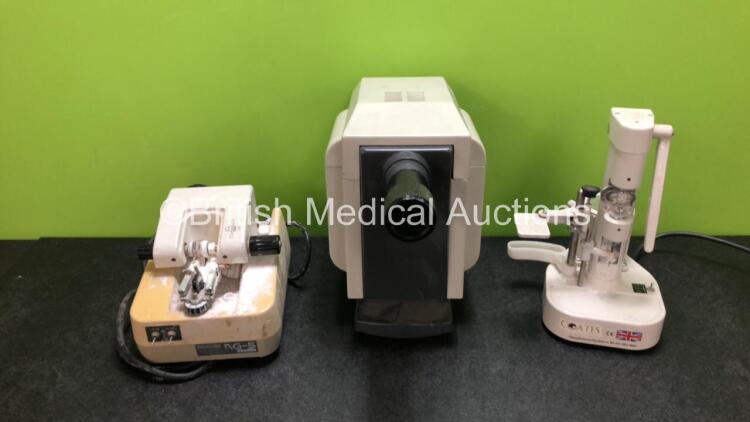 Job Lot Including 1 x Takubo Takubomatic Auto Groover AG-5 Unit, 1 x Takagi Model MT 360-CD Lensmeter and 1 x Takubo Takubomatic DM-3 Lens Drilling Machine