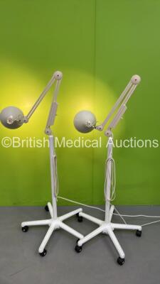 2 x Luxo Surgical Lights on Stands (Both Power Up)