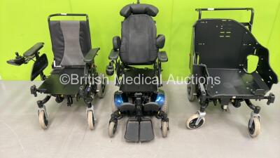 3 x Invacare Motorised Wheelchairs Including 2 x Spectra XTR2, 1 x Pronto M41 (No Batteries)