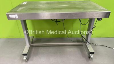 Unknown Model Electric Metal Table on Wheels (Powers Up)