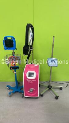 Mixed Lot Including 1 x DeVilbiss Ultraneb Ultrasonic Nebuliser on Stand (Powers Up) 1 x Paxman Scalp Cooler (Powers Up with Blank Screen) 1 x GE Procare 300 Patient Monitor on Stand (Powers Up)